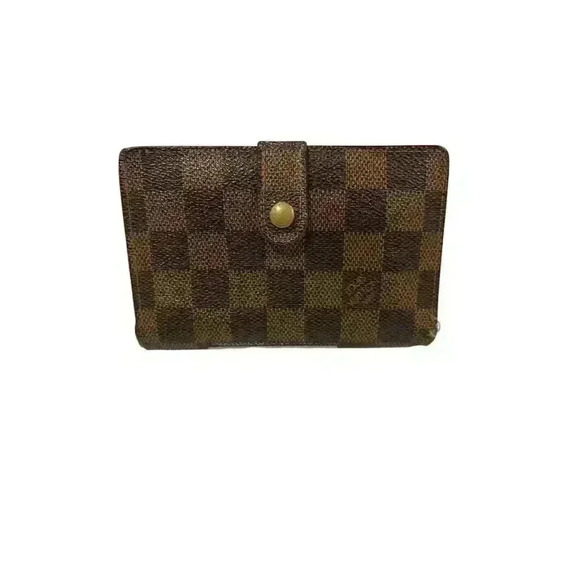 Louis Vuitton Accessories - Louis Vuitton Damier Ebene Vienois Women's Wallet Brown Check Pattern